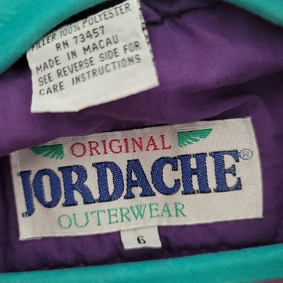 VTG Jordache Bright 80s Colorblock Ski Snow Jacket - Picture 3 of 11